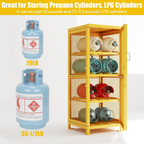 8-Cylinder Propane Tank Storage Cage, 30" L x 30" W x 71.7" H, Lockable Steel Cabinet