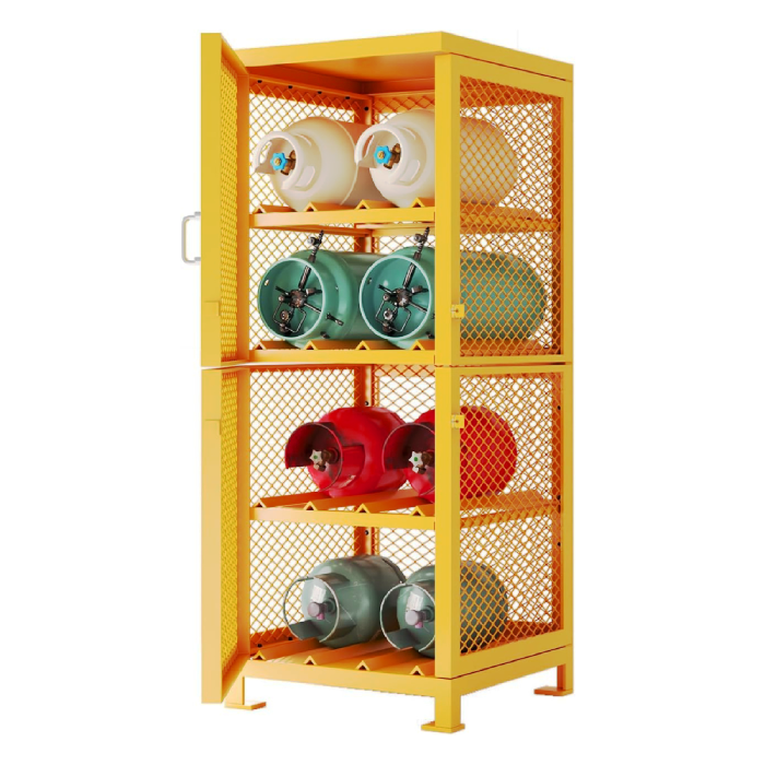 8-Cylinder Propane Tank Storage Cage, 30" L x 30" W x 71.7" H, Lockable Steel Cabinet