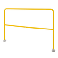 72" x 42" Industrial Steel Pipe Safety Railing,Heavy Duty Guardrail for Warehouse & Construction (Safety Yellow)
