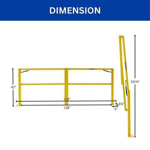 10' Steel Cantilever Gate - Loading Bay Fall Protection