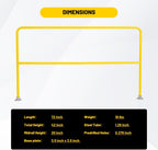 72" x 42" Industrial Steel Pipe Safety Railing,Heavy Duty Guardrail for Warehouse & Construction (Safety Yellow)