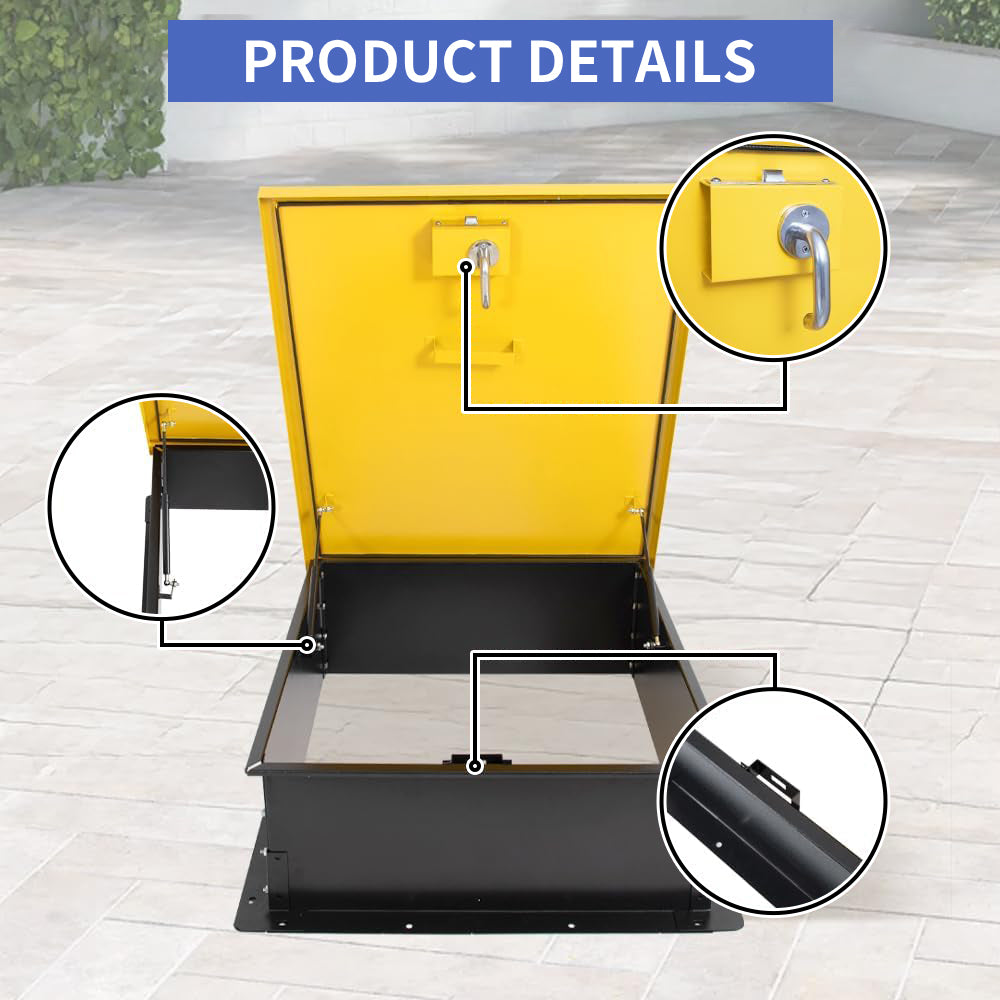 37" x 36" Roof Access Hatch, Roof Steel Security Door, Fully Welded