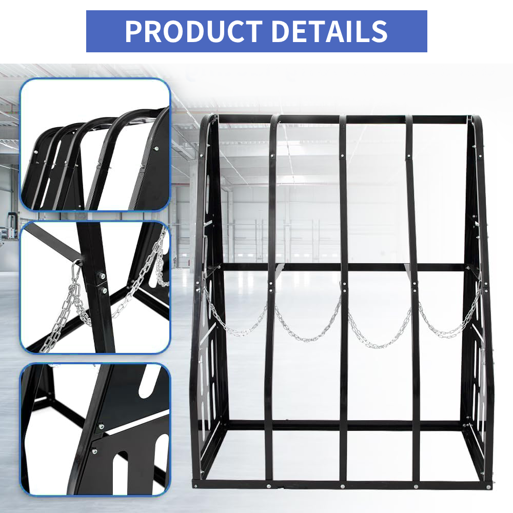 4-Bay Vertical Storage Rack - 1500 lbs Capacity