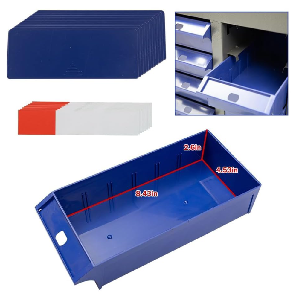 100-Bin Steel Parts Cabinet - Small Component Organizer