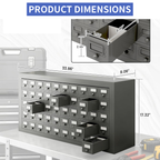 50-Drawer Metal Parts Cabinet - Gray Steel Tool Organizer