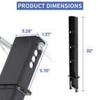 4-Pack 30" Adjustable C-Channel Pipe Stakes