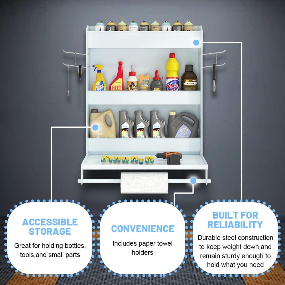 Multi-Level Wall Mounted Rack - Heavy Duty Steel