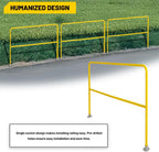 72" x 42" Industrial Steel Pipe Safety Railing,Heavy Duty Guardrail for Warehouse & Construction (Safety Yellow)
