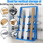 3-Bay Vertical Bar Storage Rack - 84" High Industrial Organizer