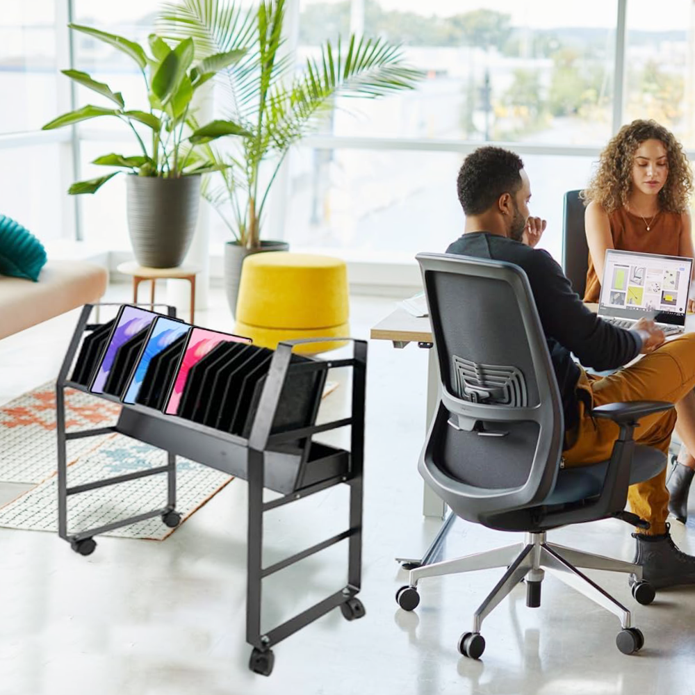 16-Device Mobile Charging Cart - Compact Open Station