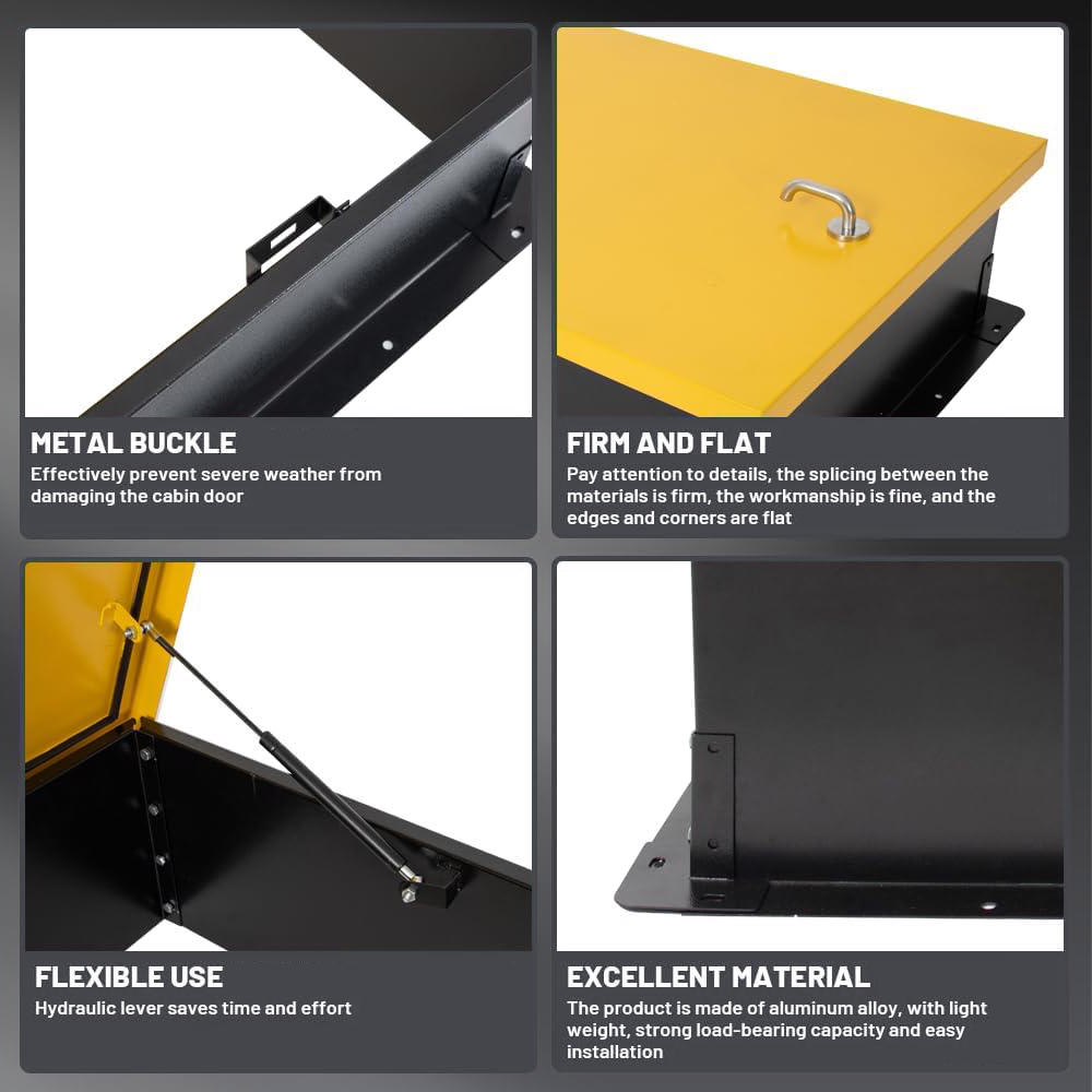 37" x 36" Roof Access Hatch, Roof Steel Security Door, Fully Welded